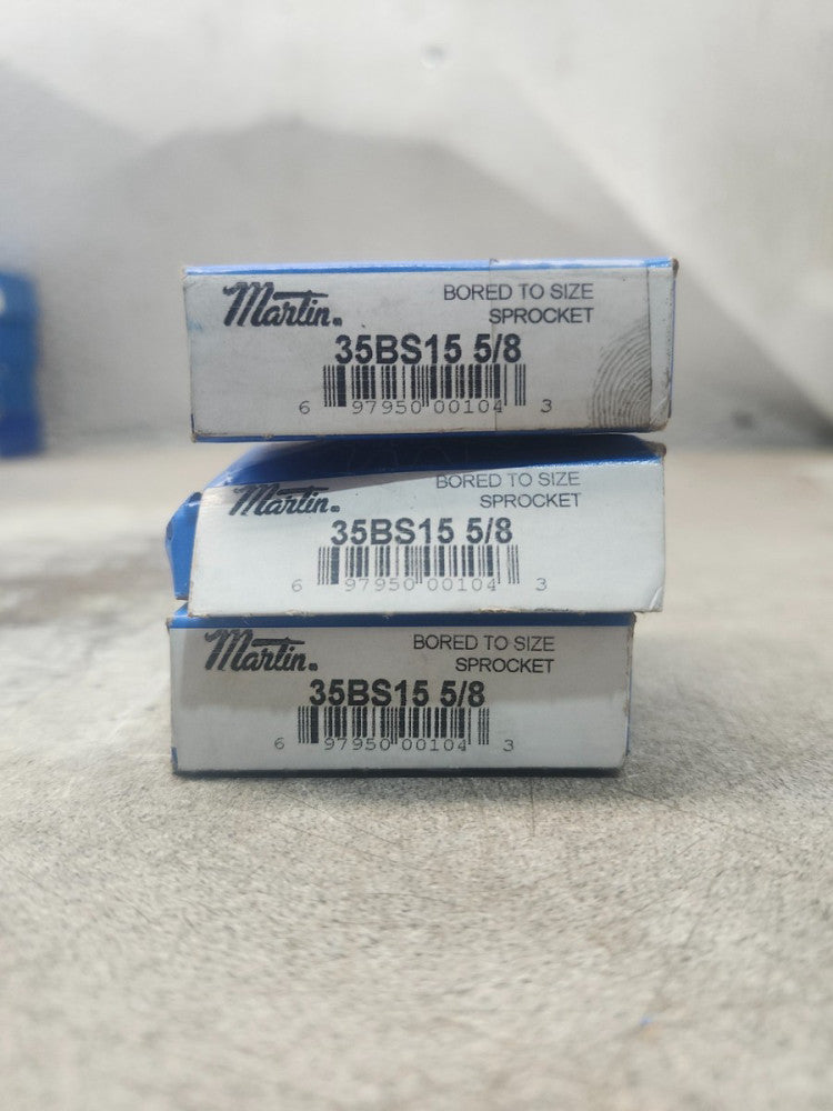 NEW IN BOX LOT OF 3 MARTIN SPROCKET BORE 5/8'' 35BS15