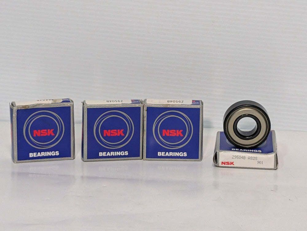Lot of 4 NSK Z9504B AS2S 901 Ball Bearings, New Old Stock, Original Packaging