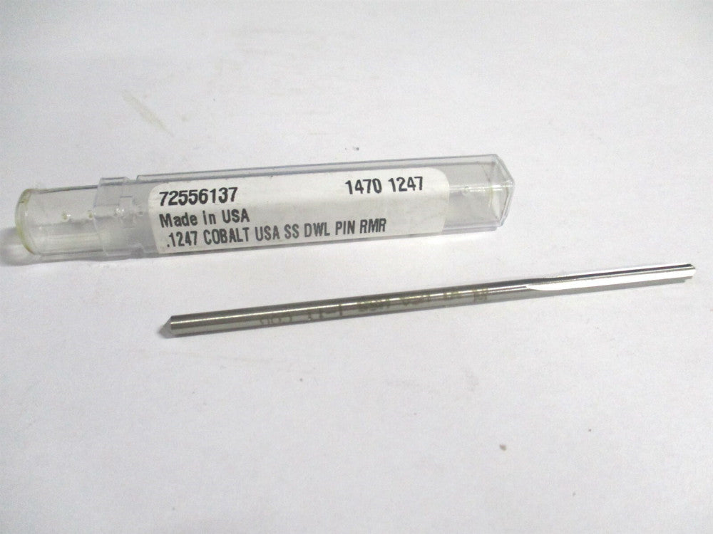 (1470-0.1247) 0.1247" Straight Flute Cobalt 4-Flute Dowel Pin Chucking Reamer 