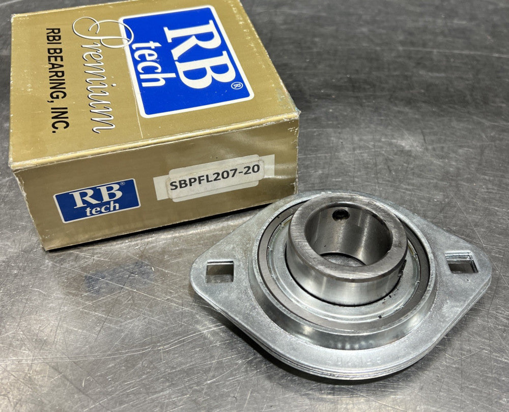 RB Tech Flange Bearing SBPFL207-20 Nos Surplus