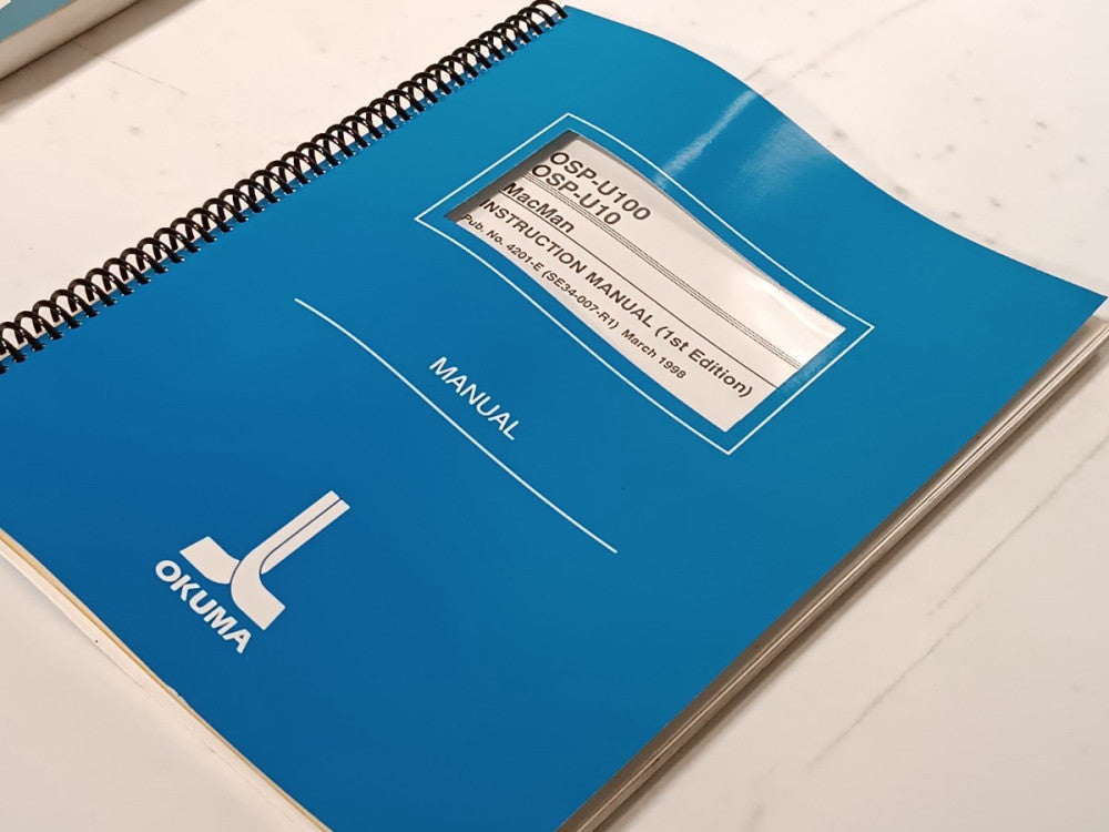Okuma OSP-U100M OSP-U10M MacMan Instruction Manual 1st Edition Pub. No. 4201-E