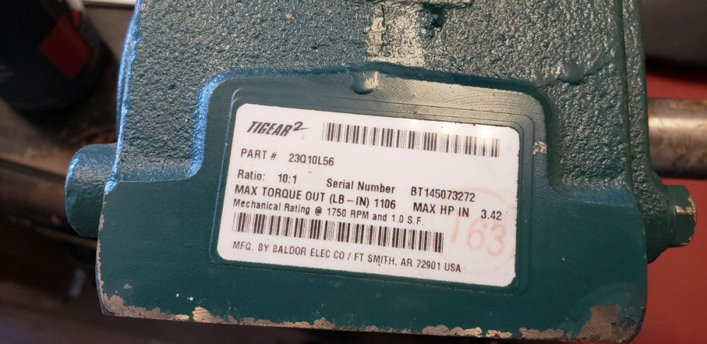 Dodge 23Q10L56 10:1 1750 Input RPM 3.42Hp Max 175RPM Out LH 56C Gear Reducer