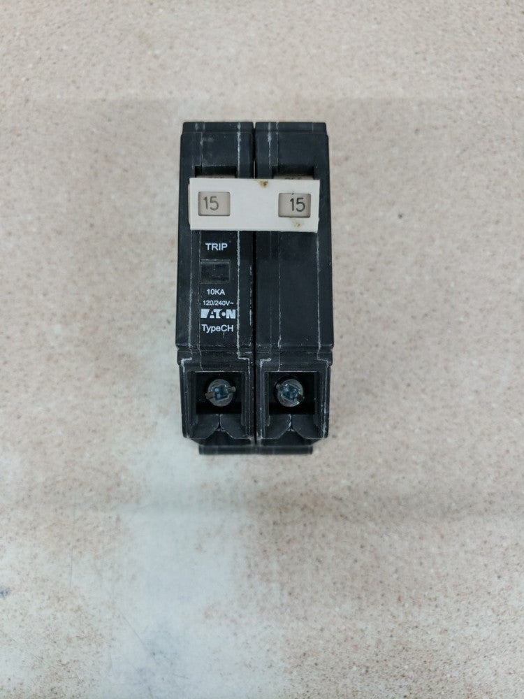 New Old Stock! Eaton CHF215 15 Amp 2 Pole 120/240V Plastic Foot Circuit Breaker
