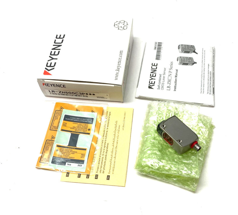 Keyence LR-ZH500C3P Self-Contained CMOS Laser Sensor M8 Connector Type 500mm