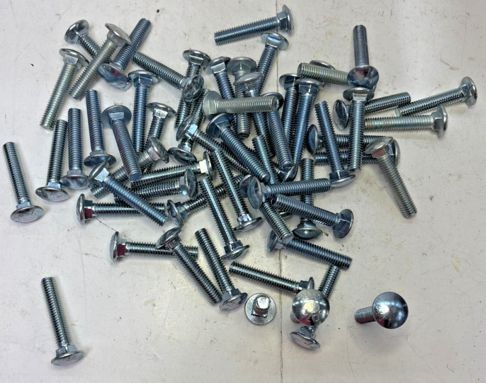ROUND HEAD CARRIAGE BOLTS LOT OF 60 3/8IN-16X2-1/4IN GRADE A