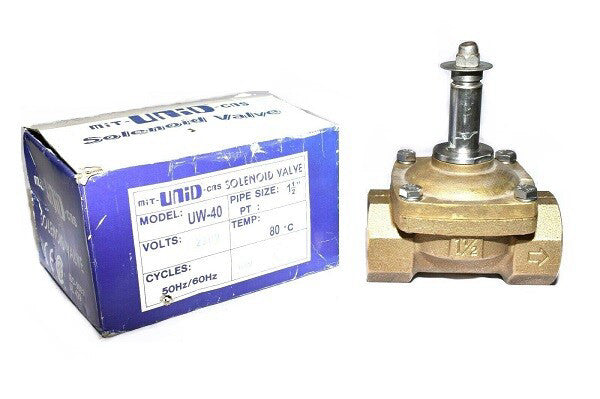 MIT-UNID-CNS UW-40 SOLENOID VALVE 1-1/2", 220V (NEW, OLD STOCK)