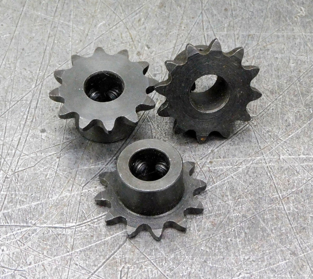 25B12HF-006 Sprocket 3/8" bore 12 Teeth RC25 RC 25 Gear Lot of Three (3)