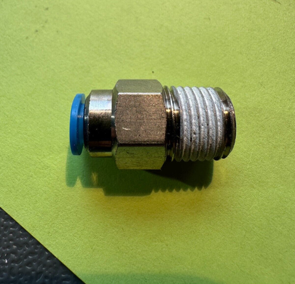 Festo QS-1/4-6 (153003) Hex Connector 1/4MPT x 6mm Tube - Lot of 1 New Fast Ship