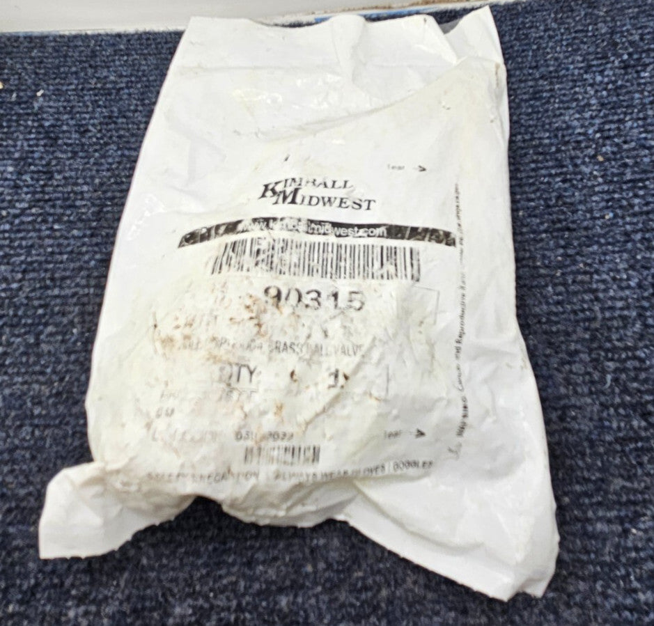 KIMBALL MIDWEST 90315: 1" Full Port Brass Ball Valve
