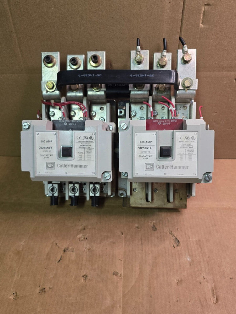 CUTLER-HAMMER REVERSING CONTACTOR,C825KN10,120 COIL, NICE TAKEOUT!MAKE OFFER!