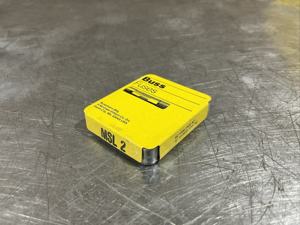 PACK OF 1 Buss Fuse MSL 2 FUSES Nos Surplus