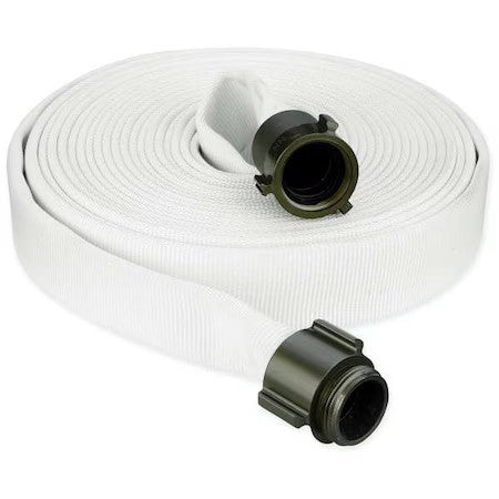 Zoro Select 4Ylk5 Reel Fire Hose, Dia. 2-1/2 In., 100 Ft. L, Thread Type: Nst/Nh