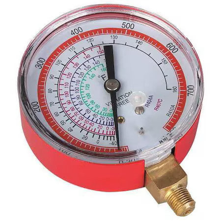 Dayton 4Pdk5 Gauge,2-3/4 In Dia,High Side,Red,800 Psi