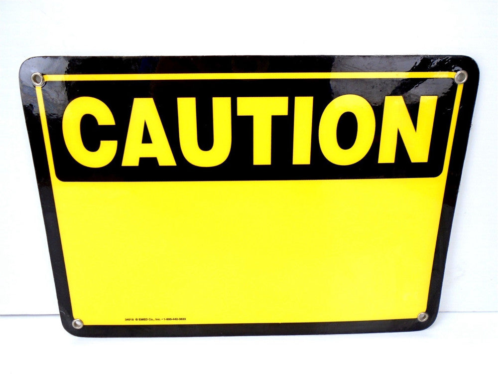EMEDCO- 34018 - OSHA Caution Safety Sign Blank - THICK VINYL - 10" x 7" 