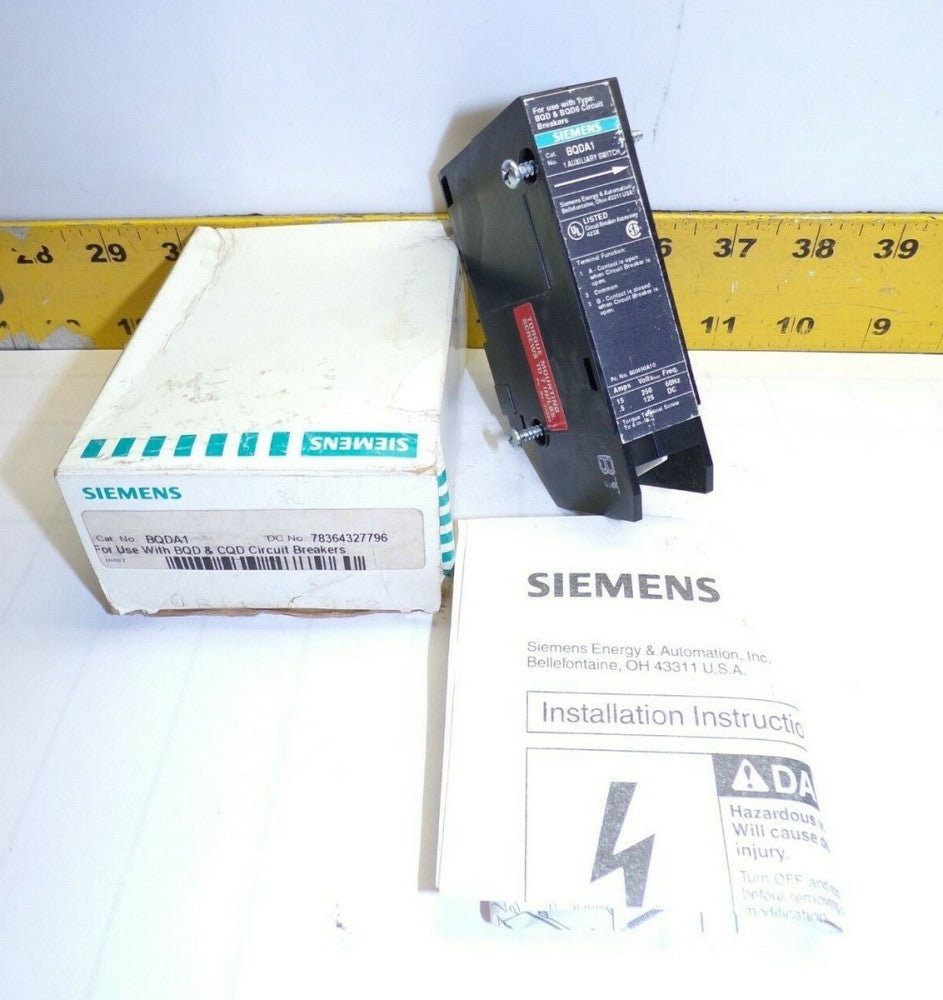 NEW SIEMENS AUXILIARY SWITCH FOR BQD & CQD CIRCUIT BREAKERS  BQDA1 