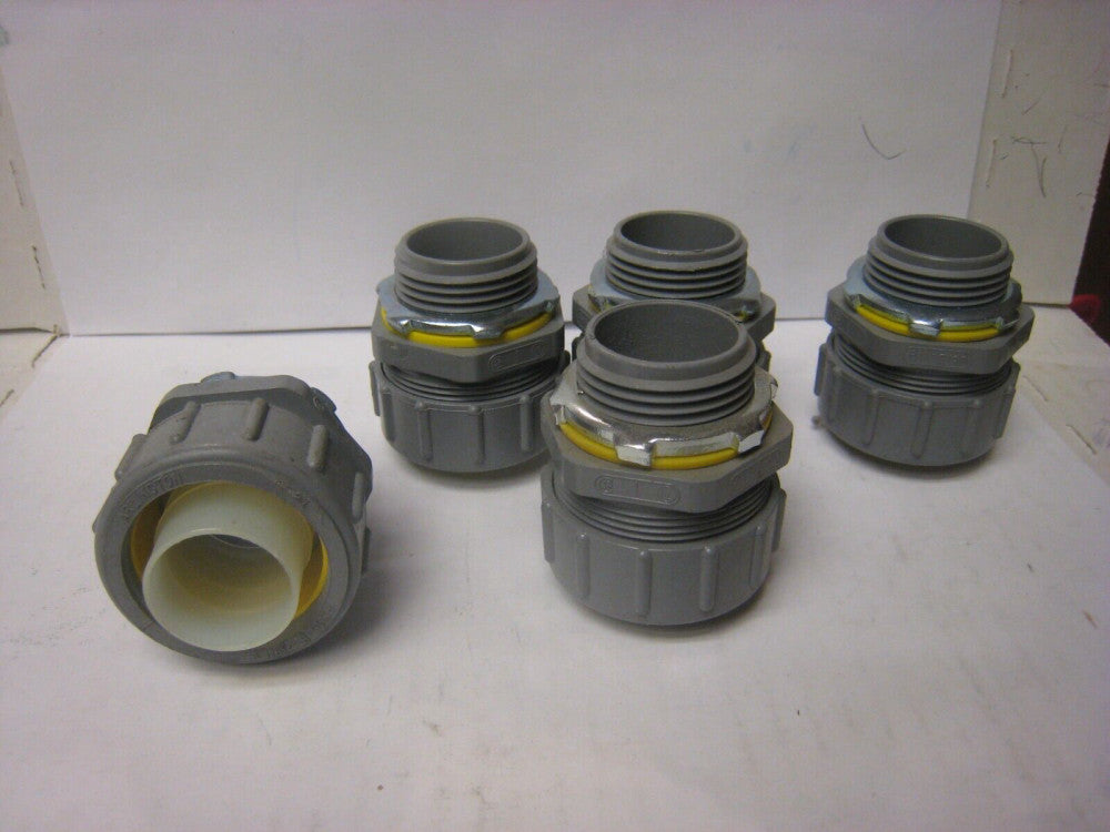 Lot Of  5 Arlington FNMC-B Liquid Tight Conduit Connector, Straight: 1"