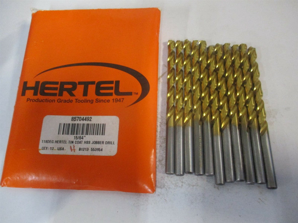 (85704492) 15/64" x 2-5/8" x 3-7/8" OAL 118° HSS RH Jobber Drill - Pack of 11