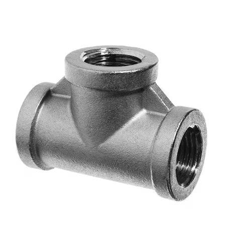 Zoro Select Zusa-Pf-7479 Tee,316 Ss,1/4",Female Bspt,Class 150