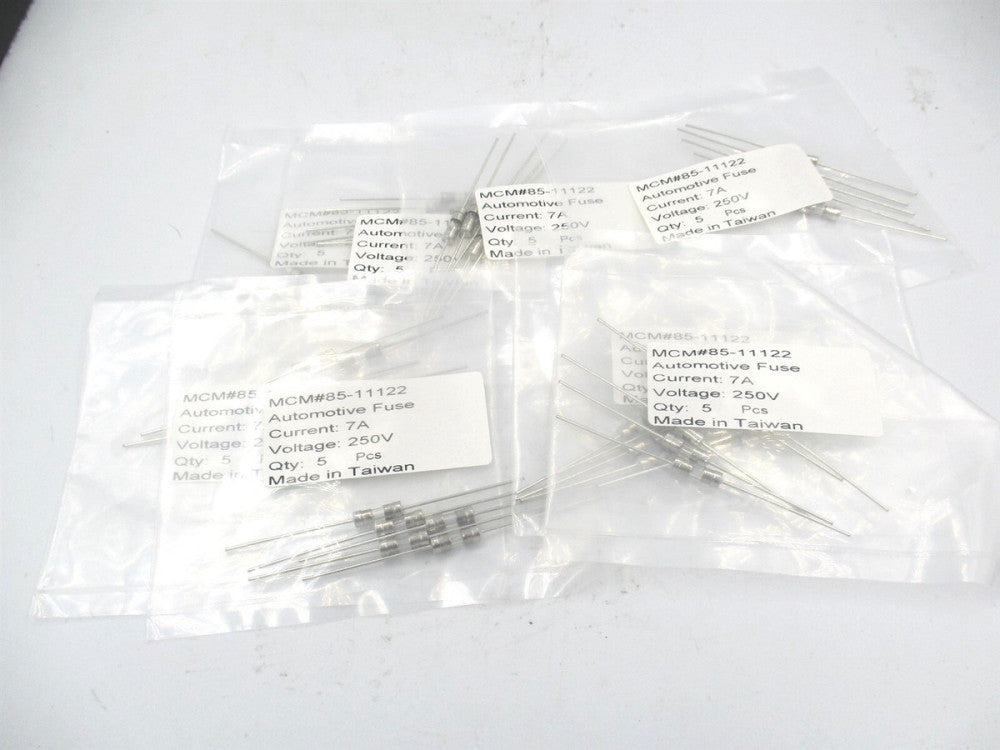 MCM Electronics (85-11122) 250V 7A Automotive Fuse 5ct. - Lot of 8