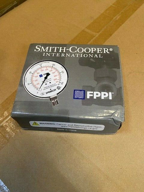 Fire Sprinkler Air-Water Gauge, 0-300psi, Steel Case, cULus/FM 11-553-10 (NEW)