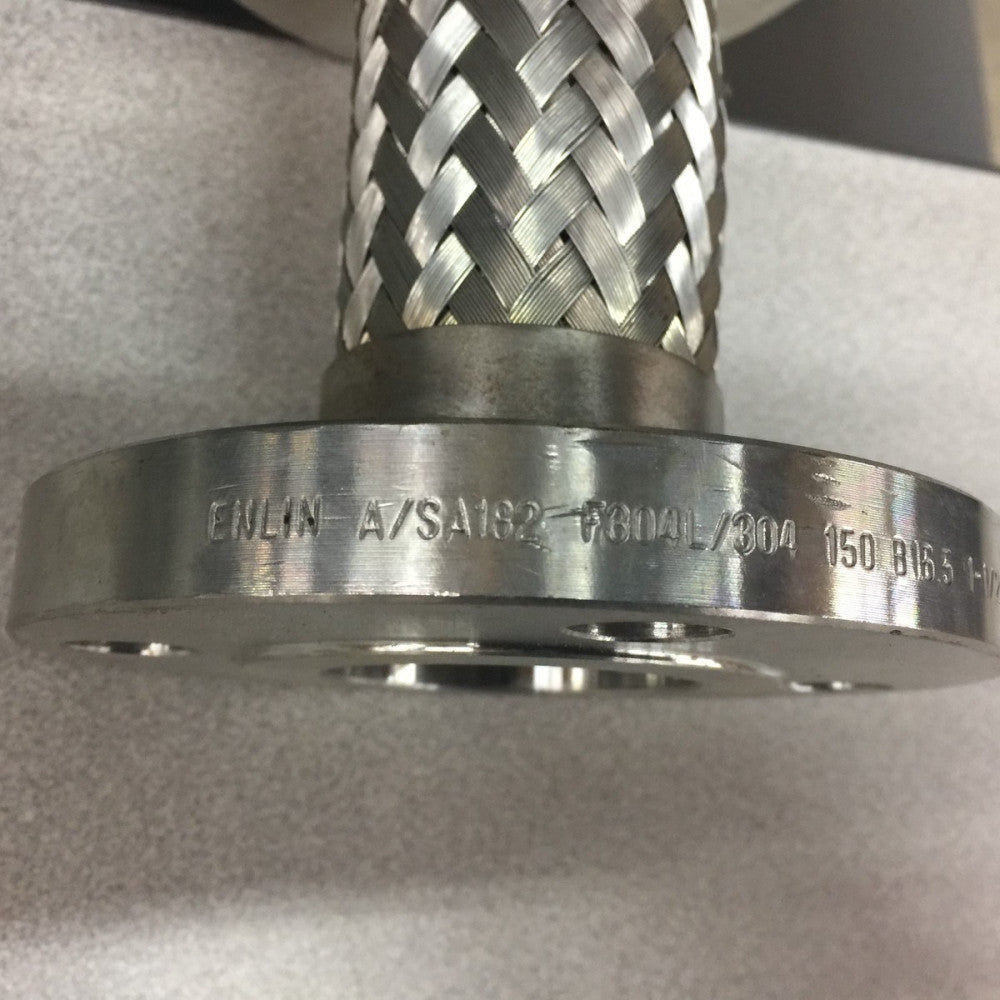 NEW NO BOX ENLIN 1-1/2"STAINLESS FLEX COUPLING A/S182 F304L/304 150 B16.5 1-1/2