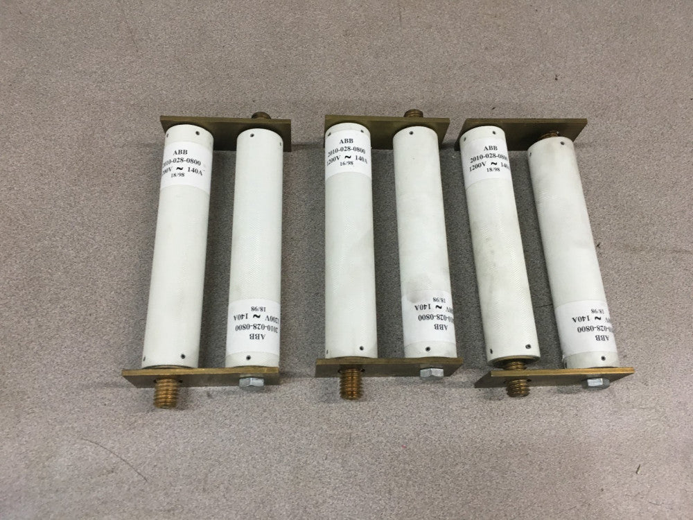 LOT OF 6 NEW NO BOX ABB 140AMP FUSES 2010-028-0800
