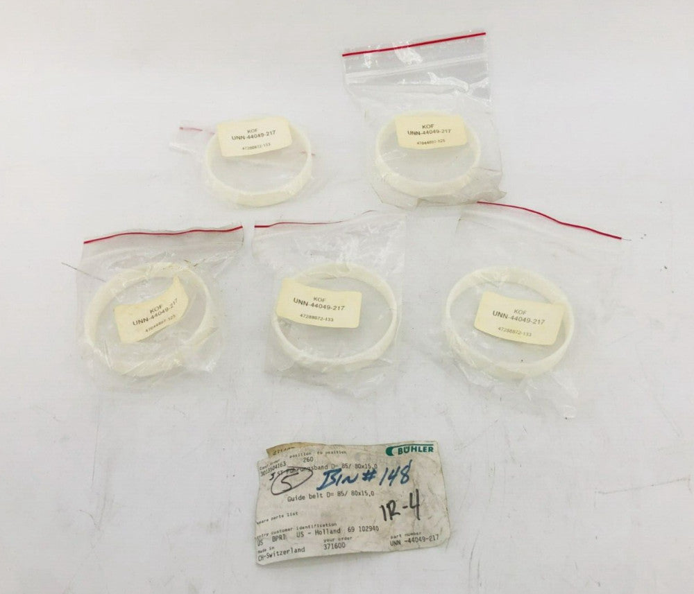 Lot of 5 New Buhler UNN-44049-217 Guide Belts D=85/80x15.0