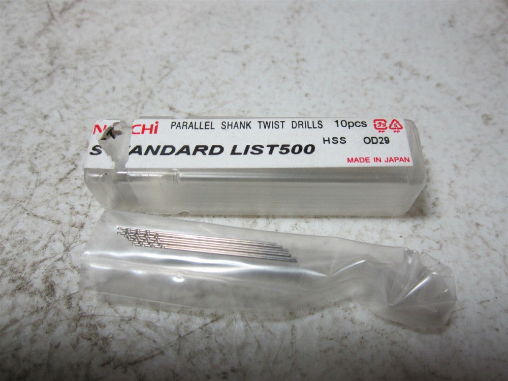 Nachi (0062395) 0.40 Diam List 500 HSS Parallel Shank Twist Drill - Pack of 10