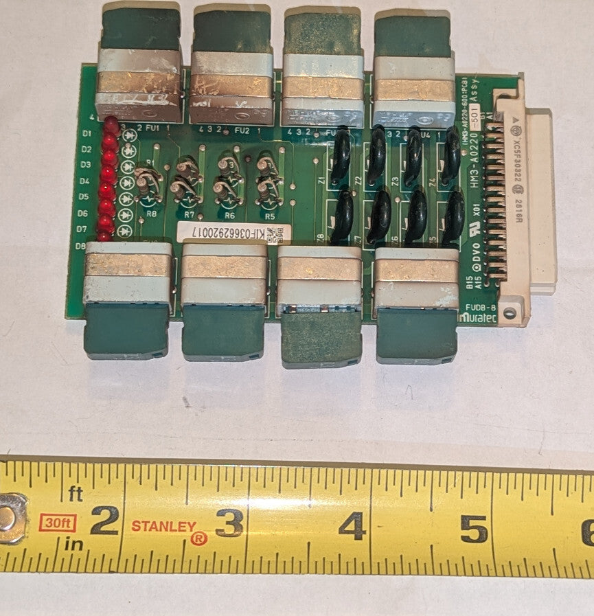 (1) Muratec HM3-A0220-501 Board 0.32A Fuses Used & Guaranteed