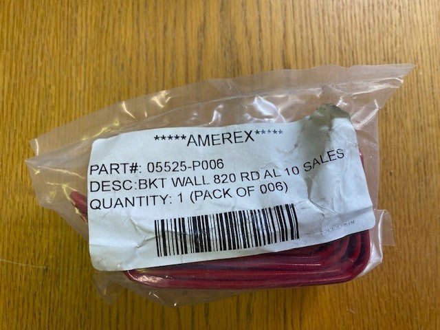 (6 PACK) Amerex 05525-P006 820 Wall Bracket, RED AL - BUY MORE & SAVE!!!