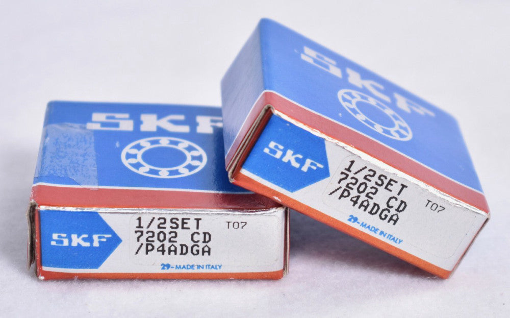 2 Count SKF Super Precision Bearings Set  7202 CD/P4ADGA