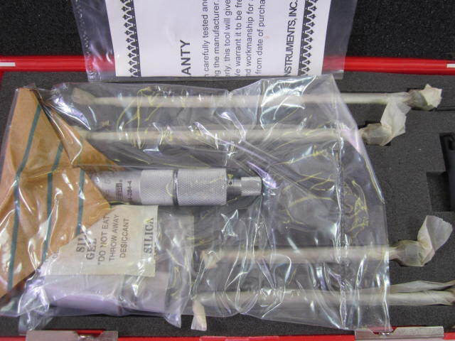 SPI (14-284-4) 0 to 100mm x .01mm Micrometer w/ 100mm Base & Spherical End Rods 