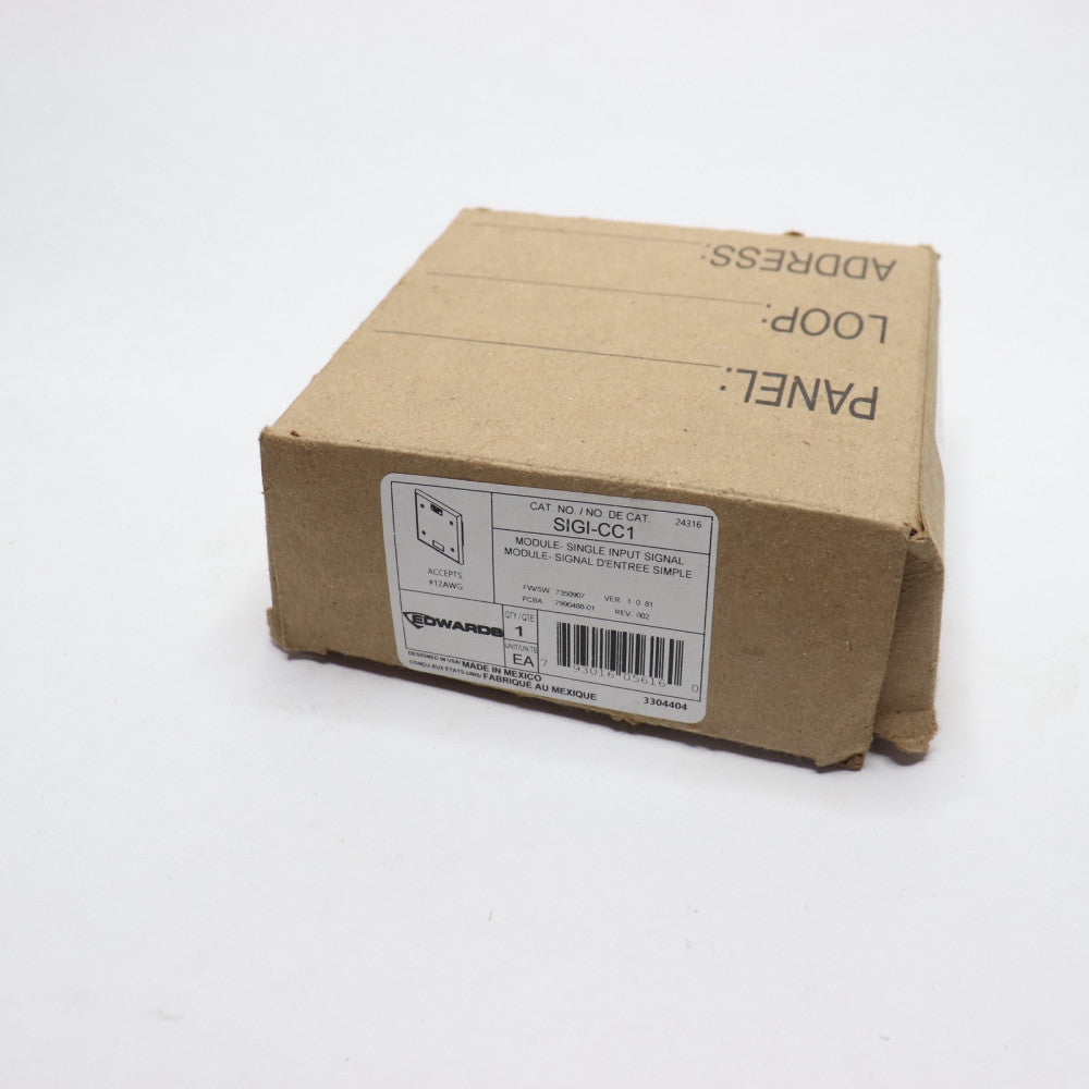 Edwards Fire Alarm Single Input Signal Module SIGI-CC1 - No Wall Plate