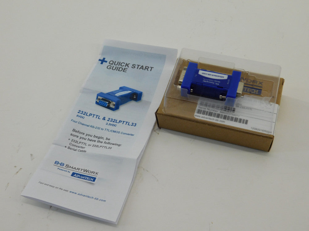 Advantech B&B SmartWorx 232LPTTL/BB-232LPTTL Port Powered RS-232 to TTL Conve...