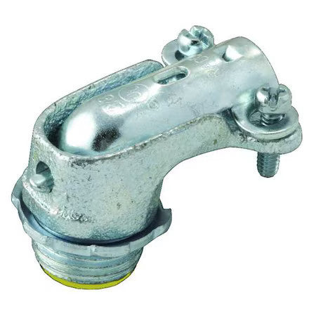 Raco 3208 Flexible Ac/Mc Grounding Connector, 2 In, Push-On, Iron, Zinc Plated,