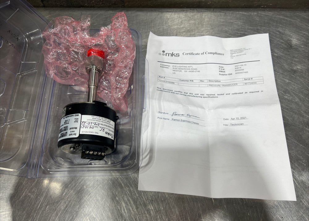MKS Baratron, 122AA-01000BB, 1000 TORR Pressure Transducer, NOS Surplus