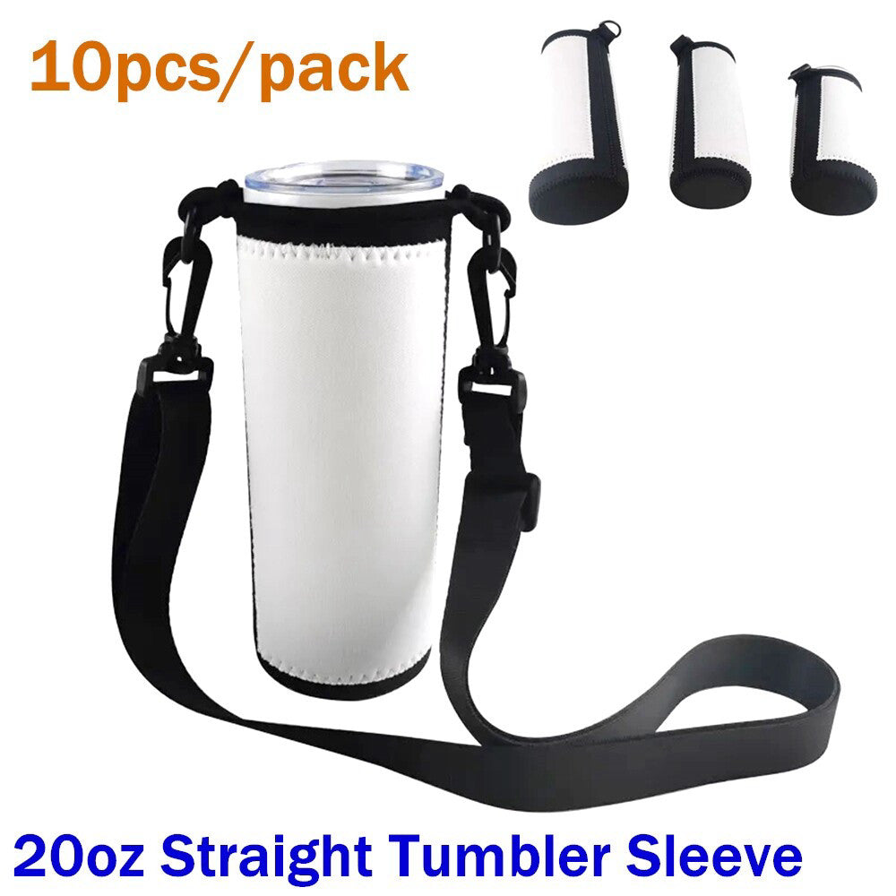 10pcs 20oz Straight Tumbler Sleeve Tumblers Holder Sublimation Blanks Neoprene
