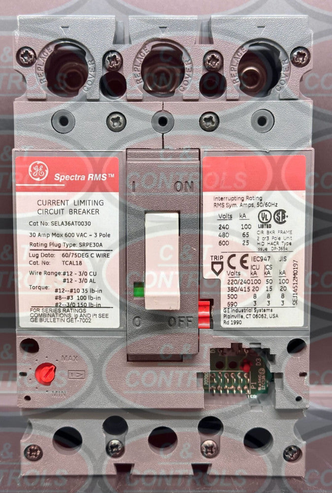 GE SELA36AT0030 3P 30A Circuit Breaker Frame 600V USA Stock