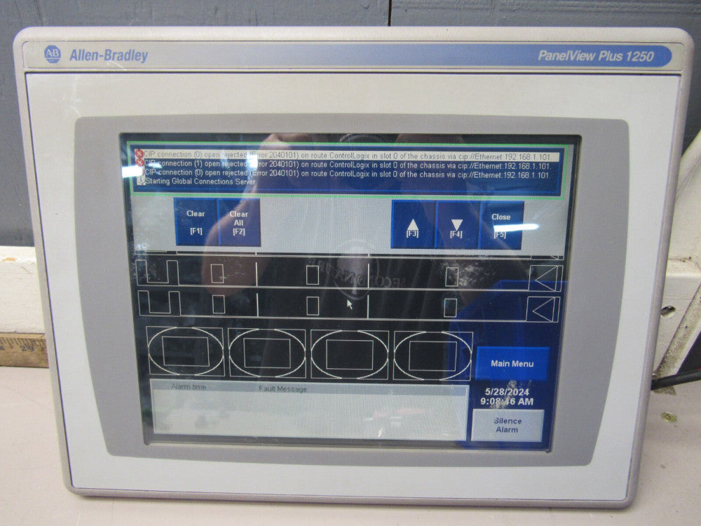ALLEN BRADLEY PANELVIEW PLUS 1250 2711P-T12C4D1 SER-A USED TAKEOUT FINGERWEAR !!