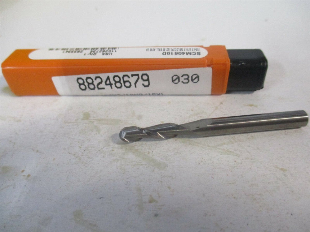 (E599924489) 11/64" x 9/16" x 3/16" x 2" OAL Solid Carbide 2 Flute Ball End Mill