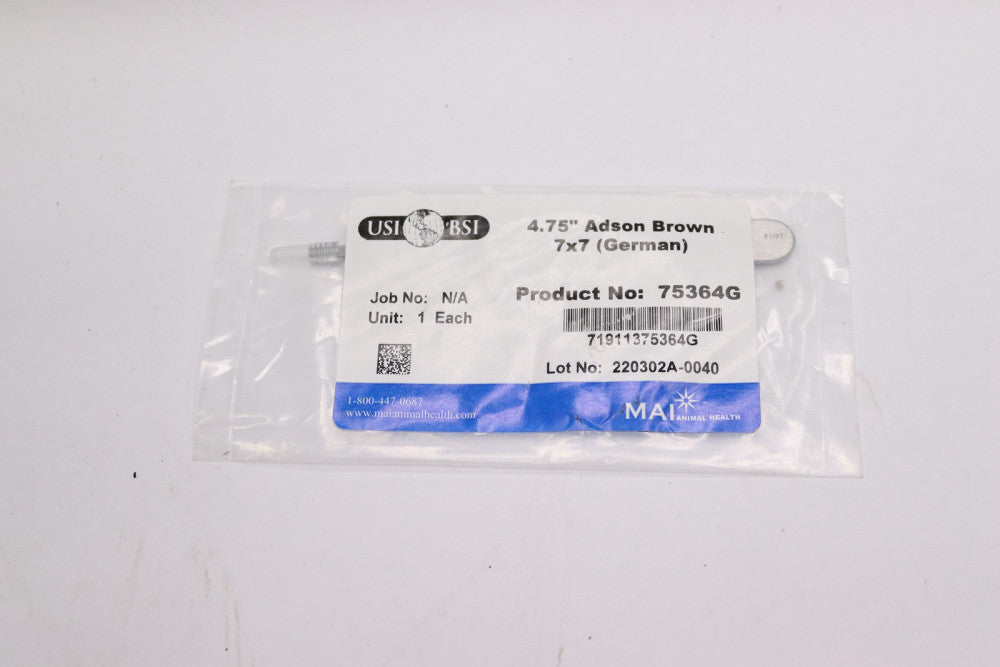USI BSI German Adson Brown Tissue Forceps 4.75" Length 75364G