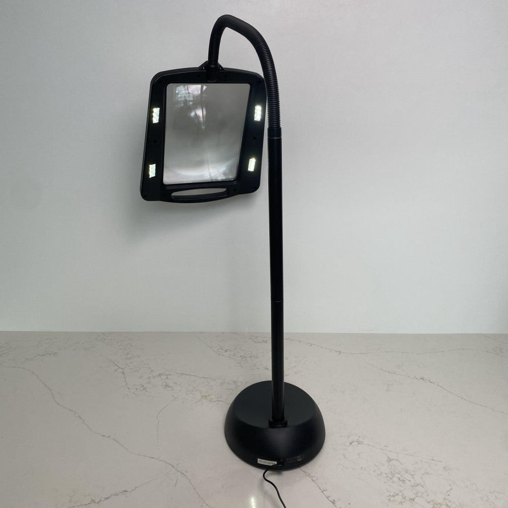 Full Page 8 x 10 Inch Magnifier LED Illuminated Floor Lamp - Black 402039-04