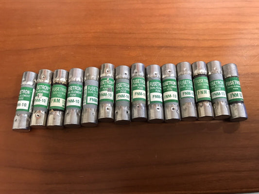 (Lot of 14) Bussmann FUSETRON FNM-10 10A 250V Fuse