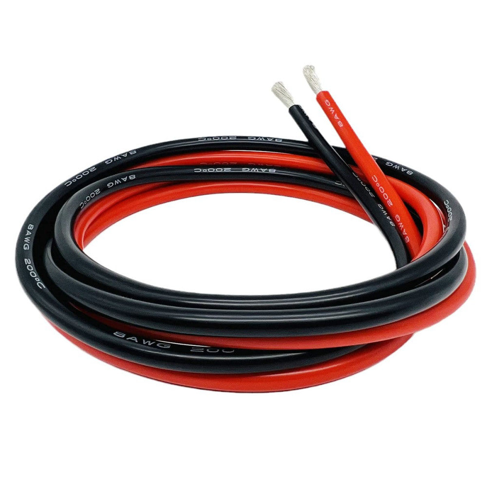 8 AWG Flexible Wire 20ft, 8 Gauge Silicone Wire High Temperature 392℉, 8AWG S...