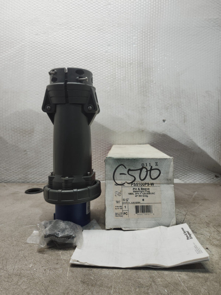 NEW IN BOX Pass & Seymour Pin & Sleeve Plug, Watertight PS5100P9-W