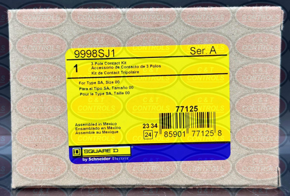 Square D 9998SJ1 Size 00 Contact Kit 3Pole New In Box USA Stock
