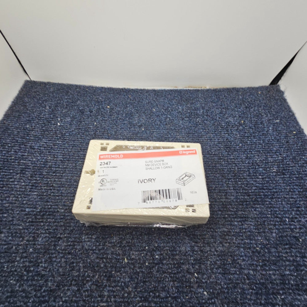 (QTY 5) Wiremold 2347 Sure-Snap Shallow Device Boxes 1-Gang