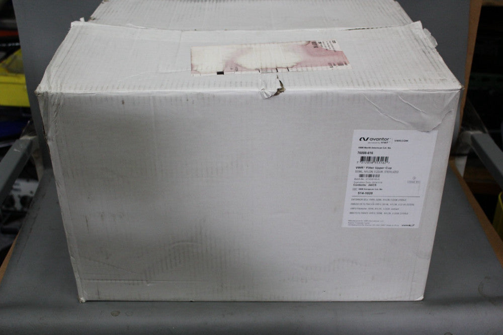 NEW CASE OF 24 VWR AVANTOR 500ml UPPER FILTER CUP NYLON .22um 76008-616