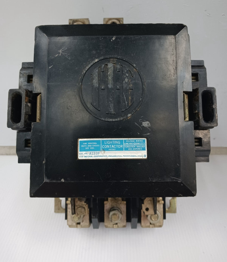 Gould ITE 200 Amp Lighting Contactor 3 Pole 480/277 VAC A133F **Missing Coil**