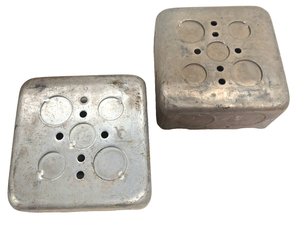 STEEL CITY 30-CU IN 2-GANG SQUARE METAL ELECTRICAL BOXES STEEL  LOT OF 2